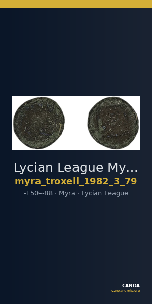 Lycian League Myra Troxell 1982 3.79 — CANOA