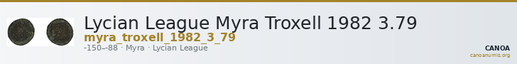Lycian League Myra Troxell 1982 3.79 — CANOA