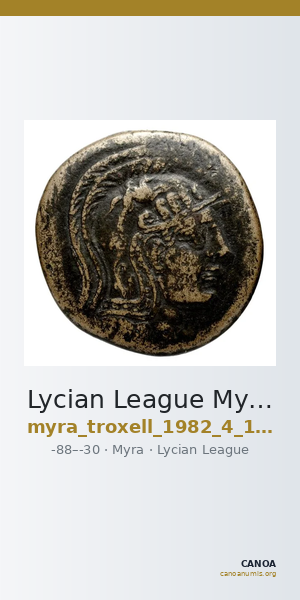 Lycian League Myra Troxell 1982 4.101 — CANOA