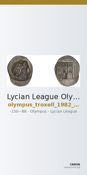 Lycian League Olympus in Lycia Troxell 1982 2.41 — CANOA