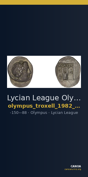 Lycian League Olympus in Lycia Troxell 1982 2.41 — CANOA