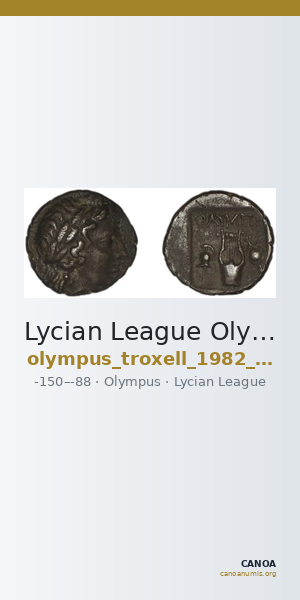 Lycian League Olympus in Lycia Troxell 1982 2.42 — CANOA