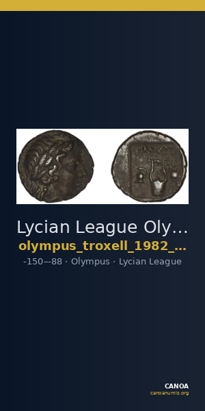 Lycian League Olympus in Lycia Troxell 1982 2.42 — CANOA