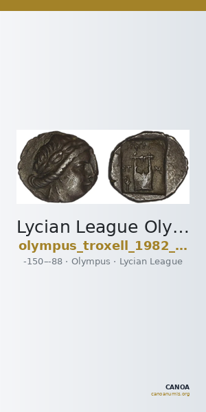 Lycian League Olympus in Lycia Troxell 1982 2.44 — CANOA