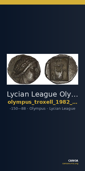 Lycian League Olympus in Lycia Troxell 1982 2.44 — CANOA