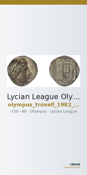 Lycian League Olympus in Lycia Troxell 1982 2.45 — CANOA