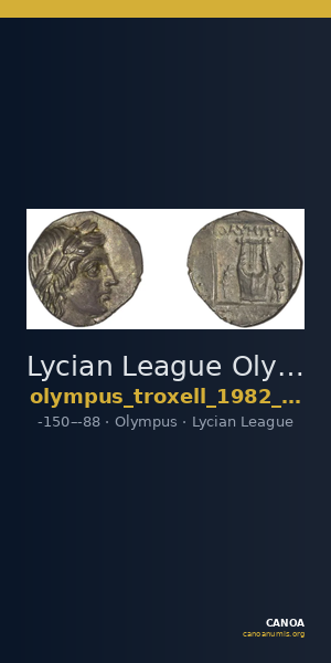 Lycian League Olympus in Lycia Troxell 1982 2.45 — CANOA
