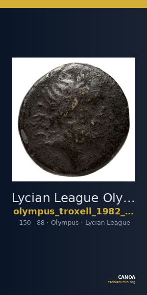 Lycian League Olympus in Lycia Troxell 1982 2.51 — CANOA