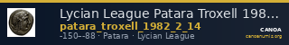 Lycian League Patara Troxell 1982 2.14 — CANOA