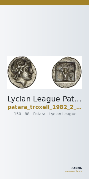 Lycian League Patara Troxell 1982 2.16 — CANOA