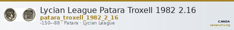Lycian League Patara Troxell 1982 2.16 — CANOA