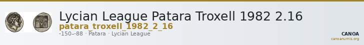 Lycian League Patara Troxell 1982 2.16 — CANOA