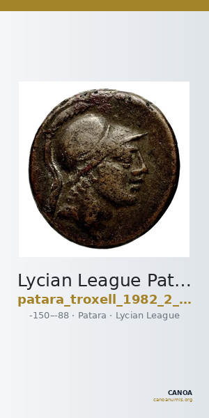 Lycian League Patara Troxell 1982 2.17 — CANOA