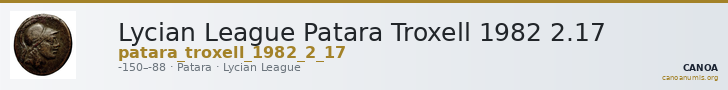 Lycian League Patara Troxell 1982 2.17 — CANOA
