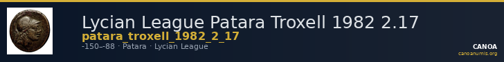 Lycian League Patara Troxell 1982 2.17 — CANOA