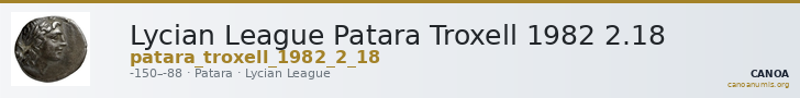 Lycian League Patara Troxell 1982 2.18 — CANOA