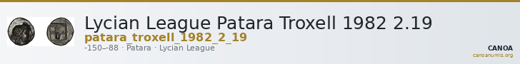 Lycian League Patara Troxell 1982 2.19 — CANOA
