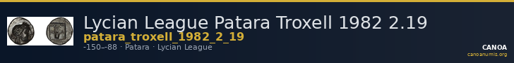 Lycian League Patara Troxell 1982 2.19 — CANOA