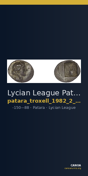 Lycian League Patara Troxell 1982 2.20 — CANOA