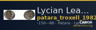 Lycian League Patara Troxell 1982 2.20 — CANOA