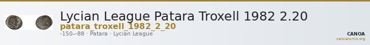Lycian League Patara Troxell 1982 2.20 — CANOA