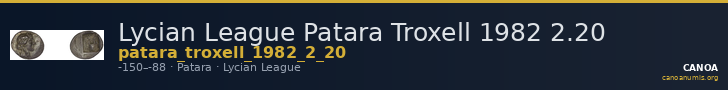 Lycian League Patara Troxell 1982 2.20 — CANOA