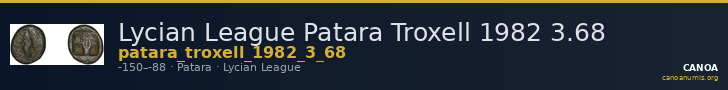Lycian League Patara Troxell 1982 3.68 — CANOA