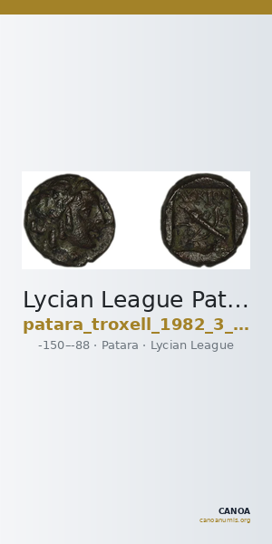 Lycian League Patara Troxell 1982 3.70 — CANOA