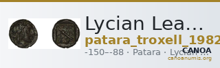 Lycian League Patara Troxell 1982 3.70 — CANOA