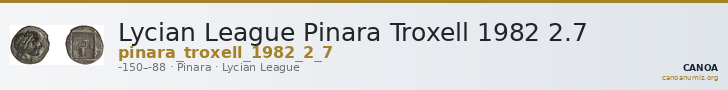 Lycian League Pinara Troxell 1982 2.7 — CANOA