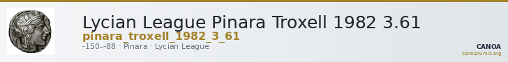 Lycian League Pinara Troxell 1982 3.61 — CANOA