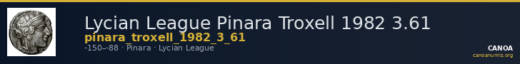 Lycian League Pinara Troxell 1982 3.61 — CANOA