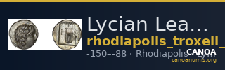 Lycian League Rhodiapolis Troxell 1982 2.40 — CANOA