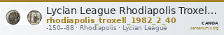 Lycian League Rhodiapolis Troxell 1982 2.40 — CANOA