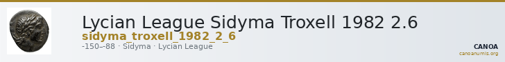 Lycian League Sidyma Troxell 1982 2.6 — CANOA