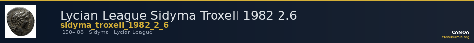 Lycian League Sidyma Troxell 1982 2.6 — CANOA