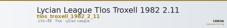 Lycian League Tlos Troxell 1982 2.11 — CANOA