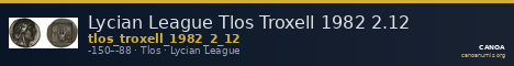 Lycian League Tlos Troxell 1982 2.12 — CANOA