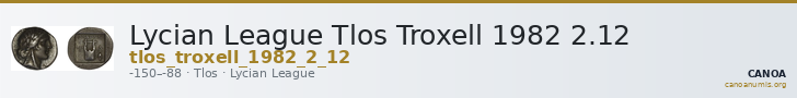 Lycian League Tlos Troxell 1982 2.12 — CANOA