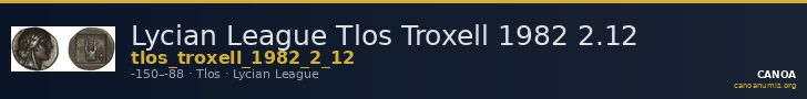 Lycian League Tlos Troxell 1982 2.12 — CANOA