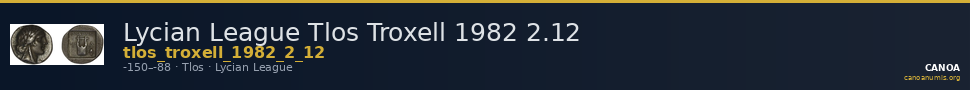 Lycian League Tlos Troxell 1982 2.12 — CANOA