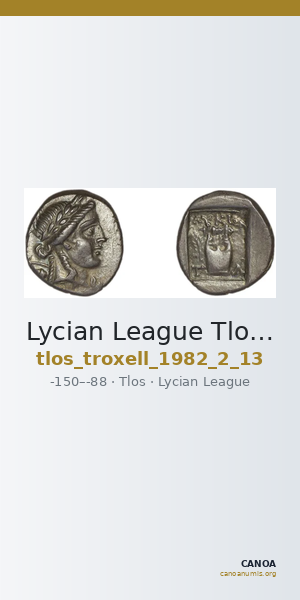 Lycian League Tlos Troxell 1982 2.13 — CANOA