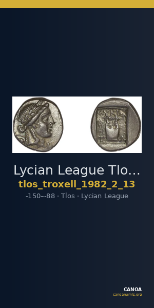 Lycian League Tlos Troxell 1982 2.13 — CANOA