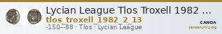 Lycian League Tlos Troxell 1982 2.13 — CANOA