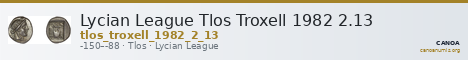 Lycian League Tlos Troxell 1982 2.13 — CANOA