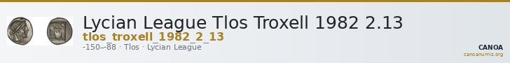 Lycian League Tlos Troxell 1982 2.13 — CANOA