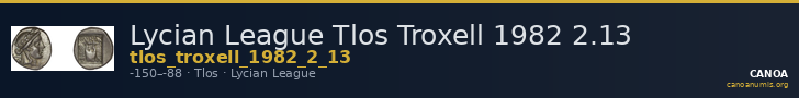 Lycian League Tlos Troxell 1982 2.13 — CANOA