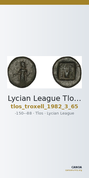 Lycian League Tlos Troxell 1982 3.65 — CANOA