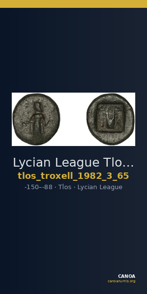 Lycian League Tlos Troxell 1982 3.65 — CANOA
