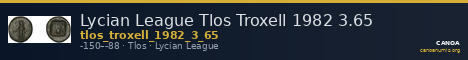 Lycian League Tlos Troxell 1982 3.65 — CANOA
